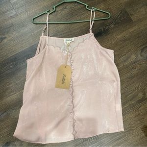 NWT Sleek and Sassy Blush Tank Top
